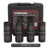 Steelman 5-Piece 1/2" Drive 6-Point Thin Wall Impact Flip Socket and Knockout Bar Set with Half Sizes 60443